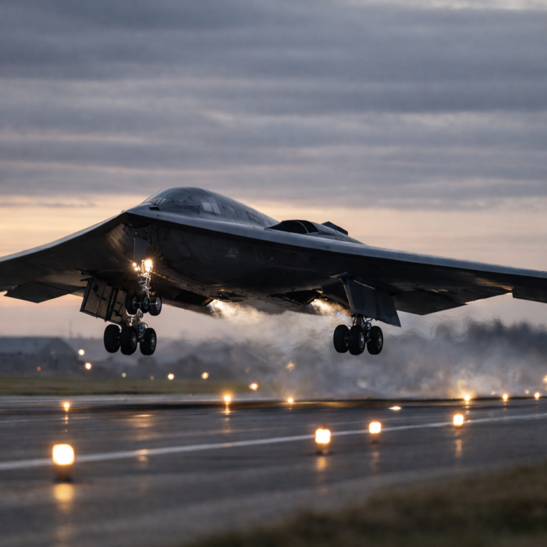 U.S. Bomber Pilots Flying the B-2 Stealth Bomber