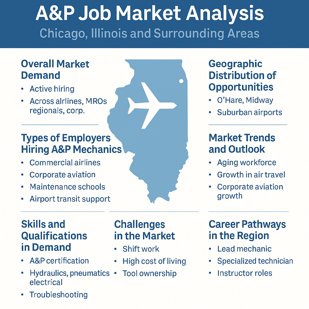 A graphic about A&P Mechanic Jobs in Chicago