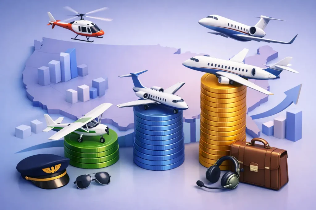 Pilot Salary by License Level in the U.S.